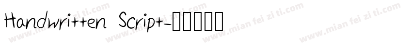 Handwritten Script字体转换